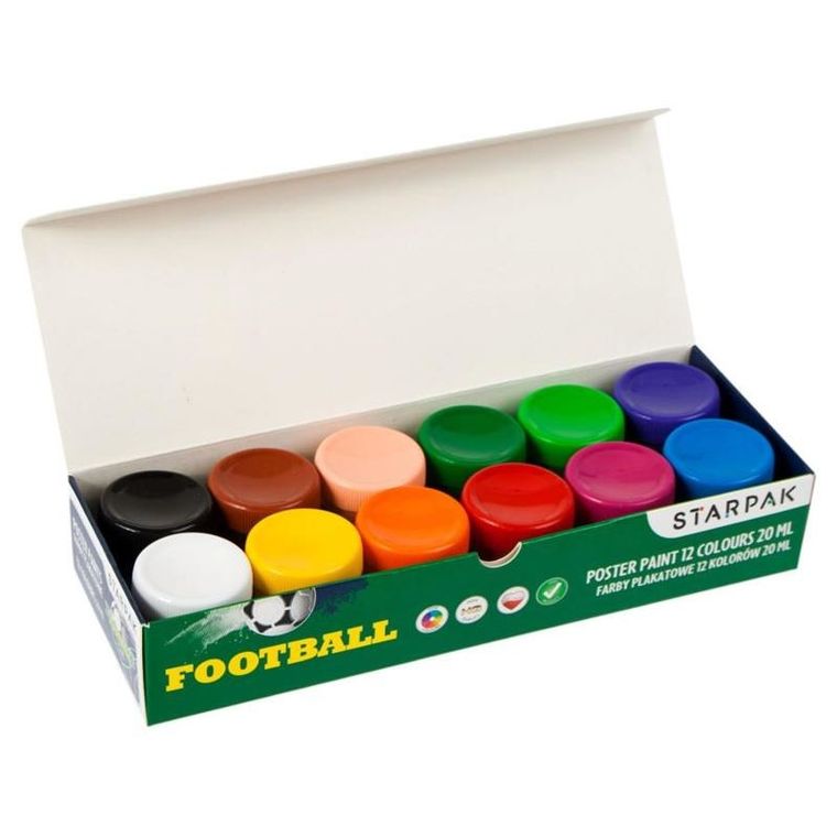 Starpak, Football Cuties, farby plakatowe, 12 kolorów