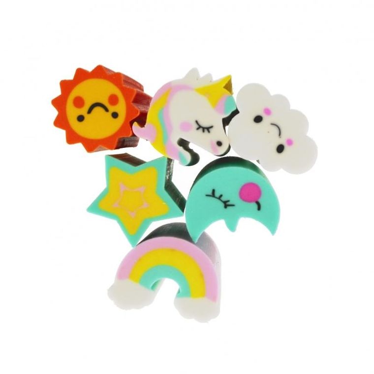 Starpak, gumka do mazania, unicorn, 6 szt.