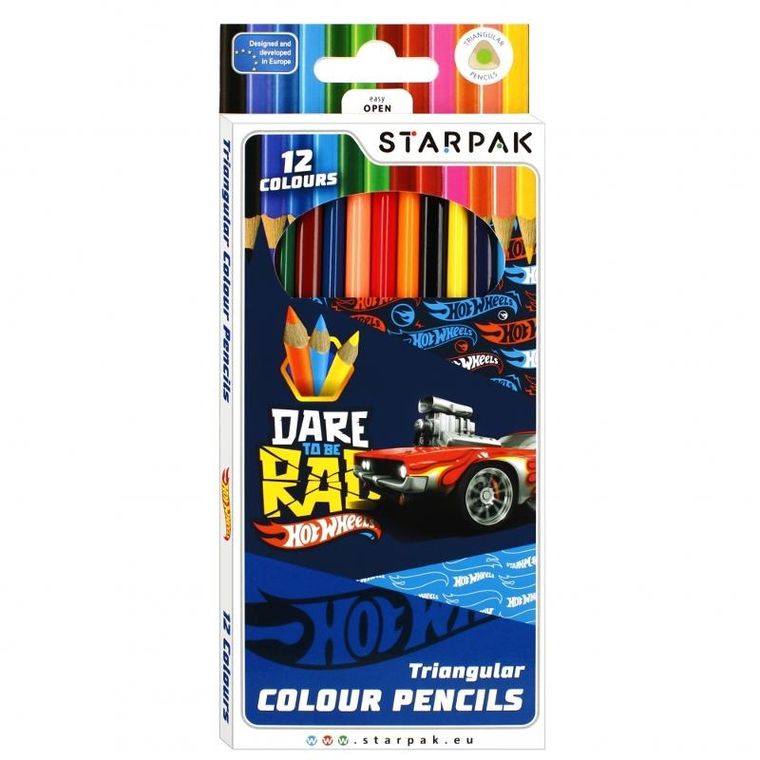 Starpak, Hot Wheels, kredki ołówkowe, 12 kolorów