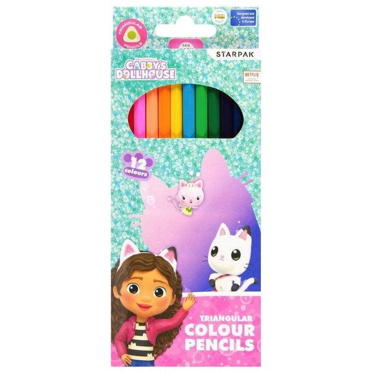 Starpak, Koci Domek Gabi, kredki ołówkowe, 12 kolorów