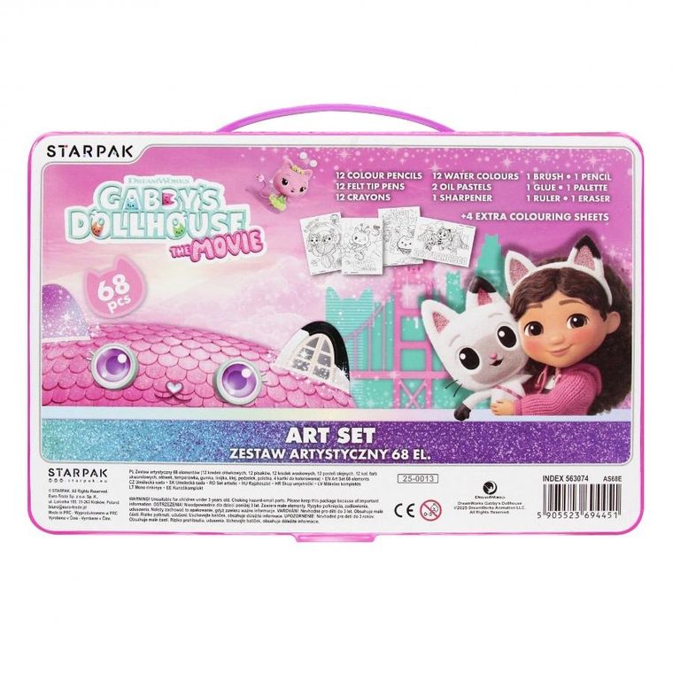 Starpak, Koci Domek Gabi, zestaw artystyczny, 68 elementów