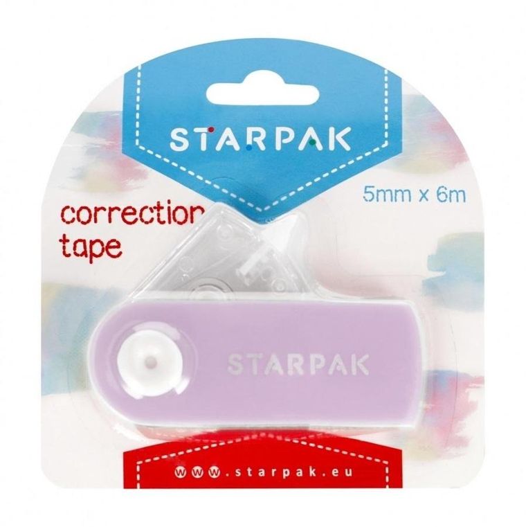 Starpak, korektor w taśmie, 5mmx6m, pastelowy fiolet