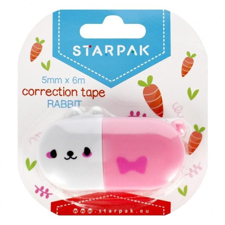 Starpak, korektor w taśmie, królik, 5mmx6m