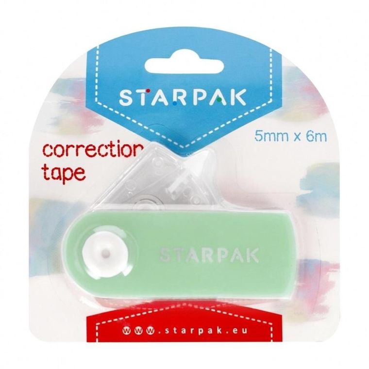 Starpak, korektor w taśmie, pastelowy zielony, 5mmx6m