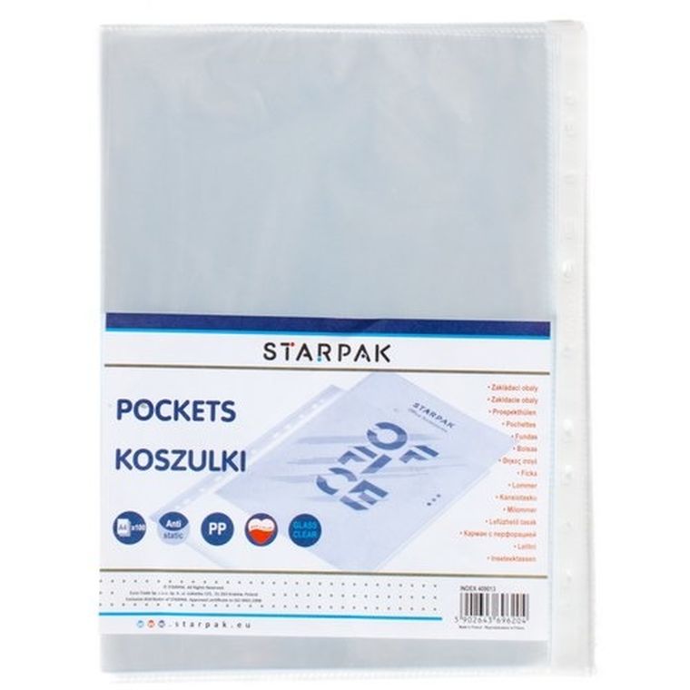 Starpak, koszulki A4, krystaliczne, 1 szt.