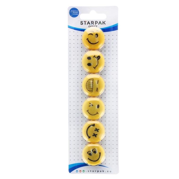 Starpak, magnesy, 30mm, mix emoticons