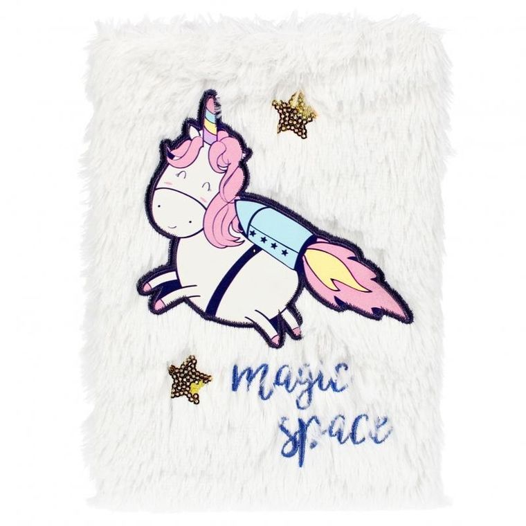 Starpak, notes pluszowy A5, Unicorn Space, 1 szt.