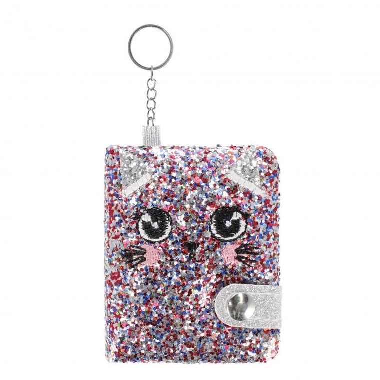 Starpak, notes z brelokiem, brokatowy, Kot, 1 szt.