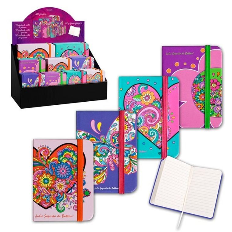 Starpak, notes z gumką, A7, kwiaty, 1 szt.