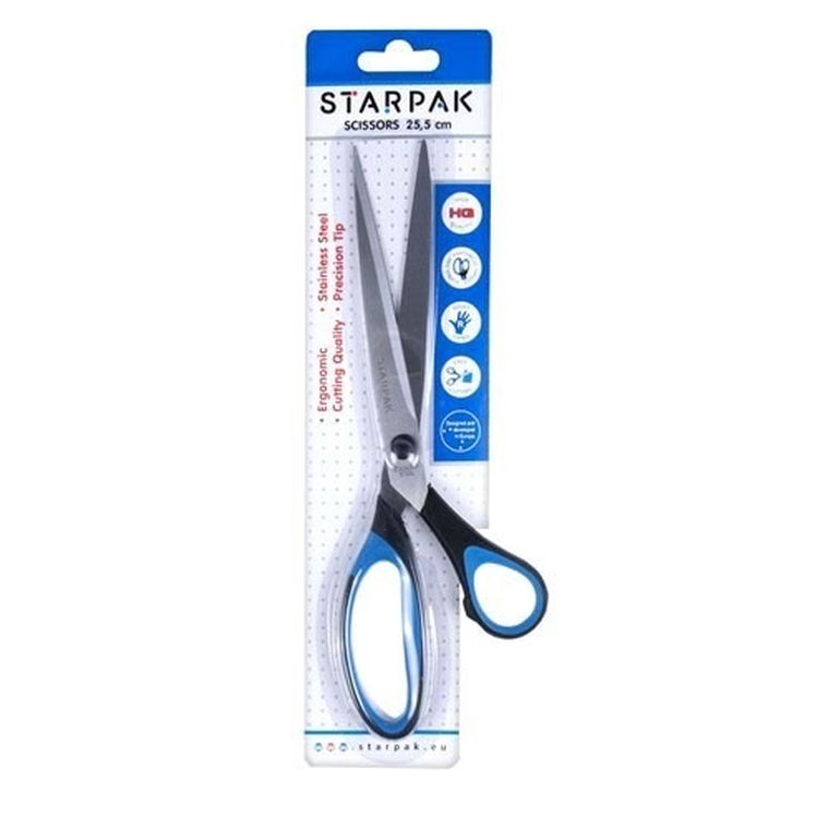 Starpak, nożyczki metalowe z gumową rączką
