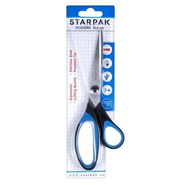 Starpak, nożyczki metalowe z gumową rączką