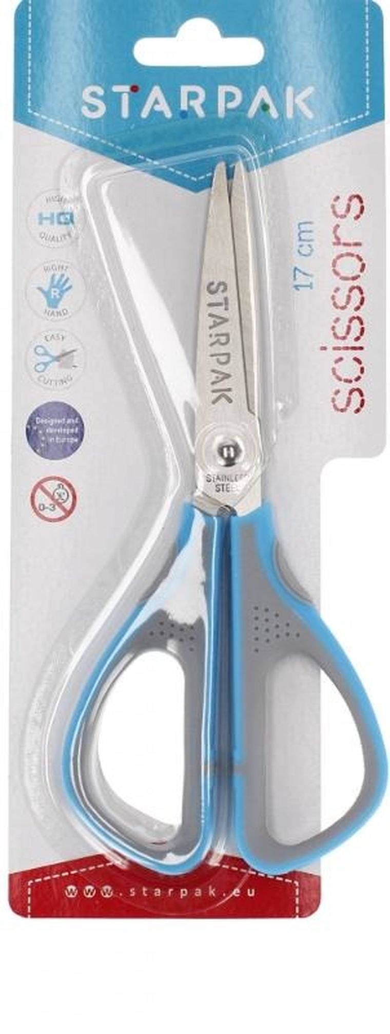 Starpak, nożyczki szkolne, 17 cm