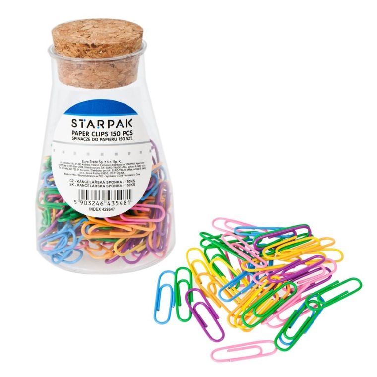 Starpak Office, spinacze biurowe, kolorowe, 28 mm, 150 szt.