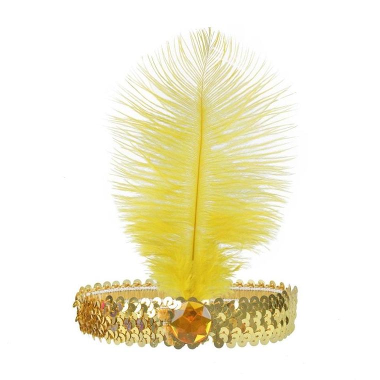 Starpak, ozdoba karnawałowa, opaska, Charleston, złota