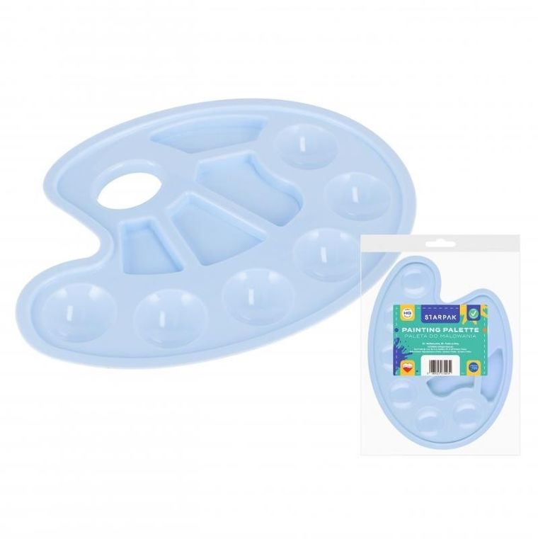 Starpak, paleta do farb, owalna, pastelowa niebieska