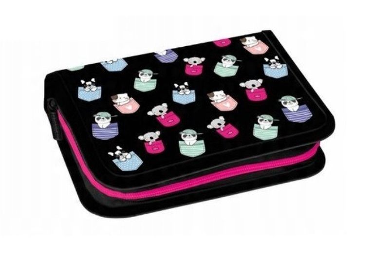 Starpak, piórnik rozkładany, dwuklapkowy, Minisy