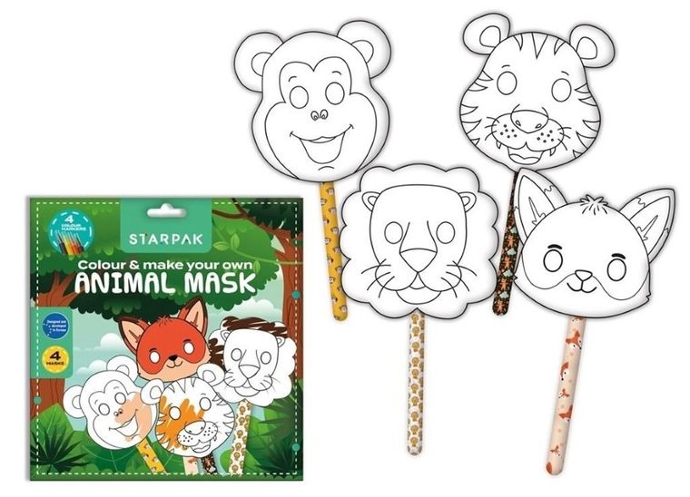Starpak, pokoloruj maski, zwierzęta