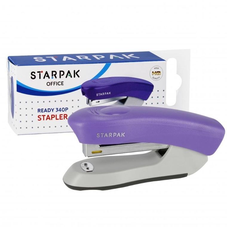 Starpak, Ready, zszywacz, fioletowy, 12 kartek
