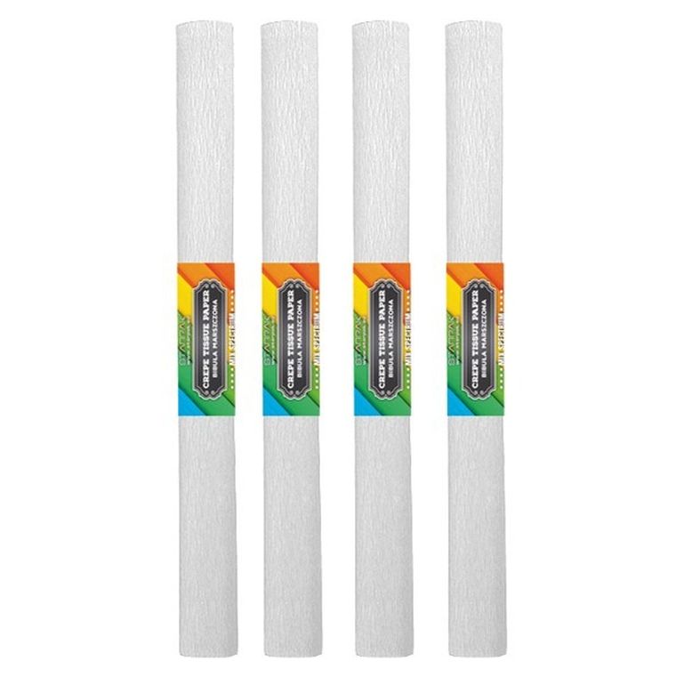 Starpak School, bibuła marszczona, 50-200 cm, biała