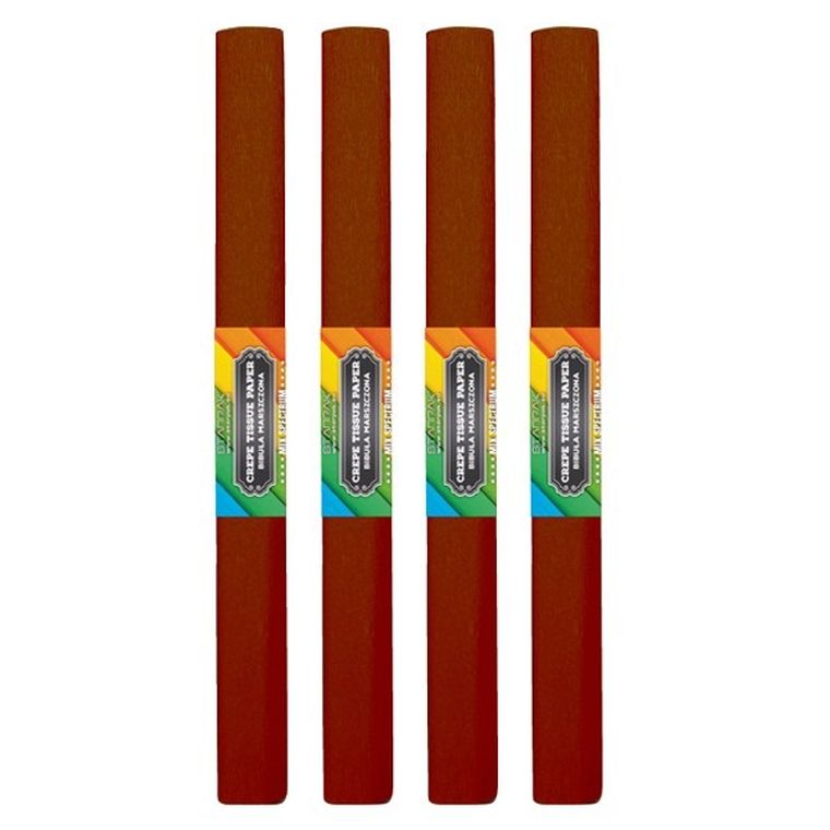 Starpak School, bibuła marszczona, 50-200 cm, brązowa ciemna