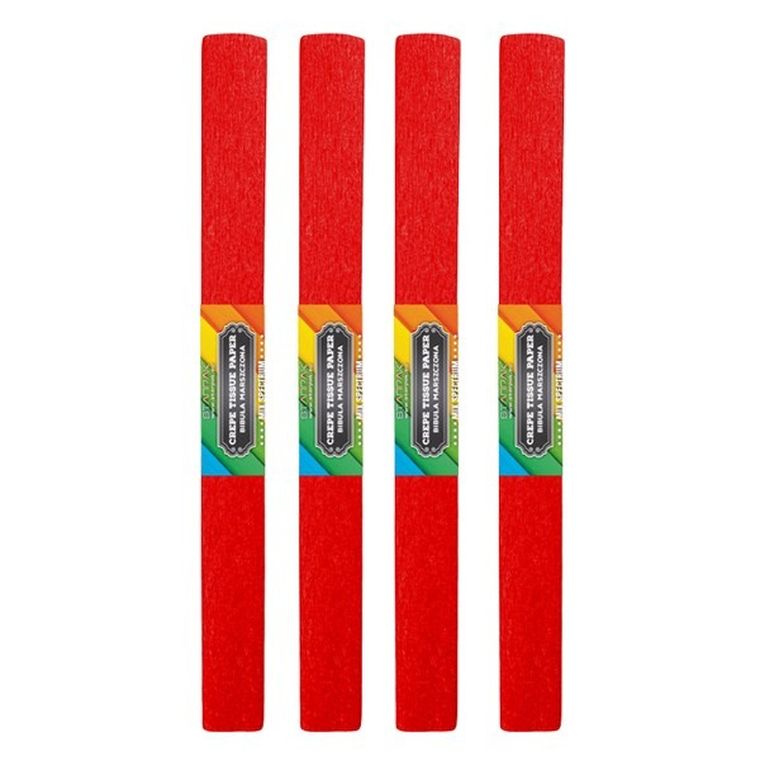 Starpak School, bibuła marszczona, 50-200 cm, czerwona ciemna