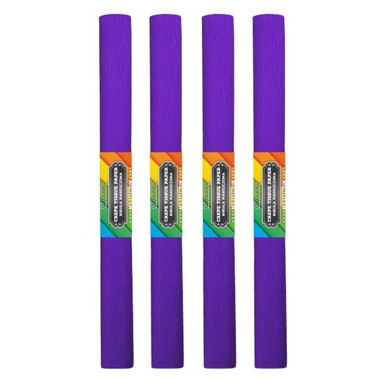 Starpak School, bibuła marszczona, 50-200 cm, fioletowa ciemna