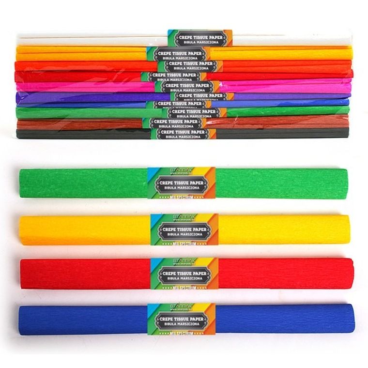 Starpak School, bibuła marszczona, 50-200 cm, mix classic, 10 szt.