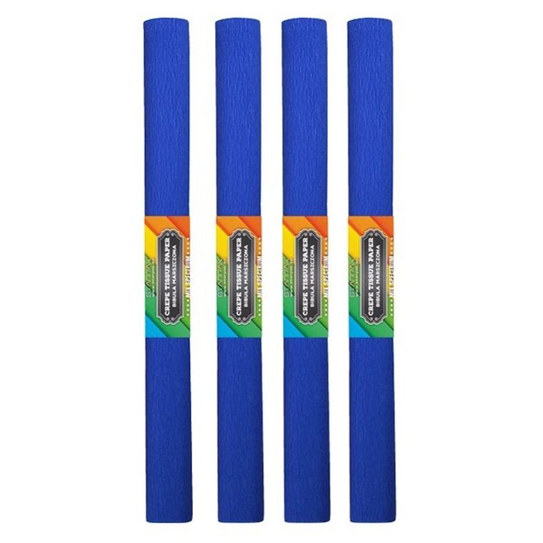 Starpak School, bibuła marszczona, 50-200 cm, niebieska ciemna