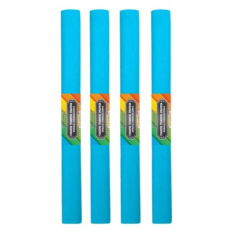 Starpak School, bibuła marszczona, 50-200 cm, niebieska jasna