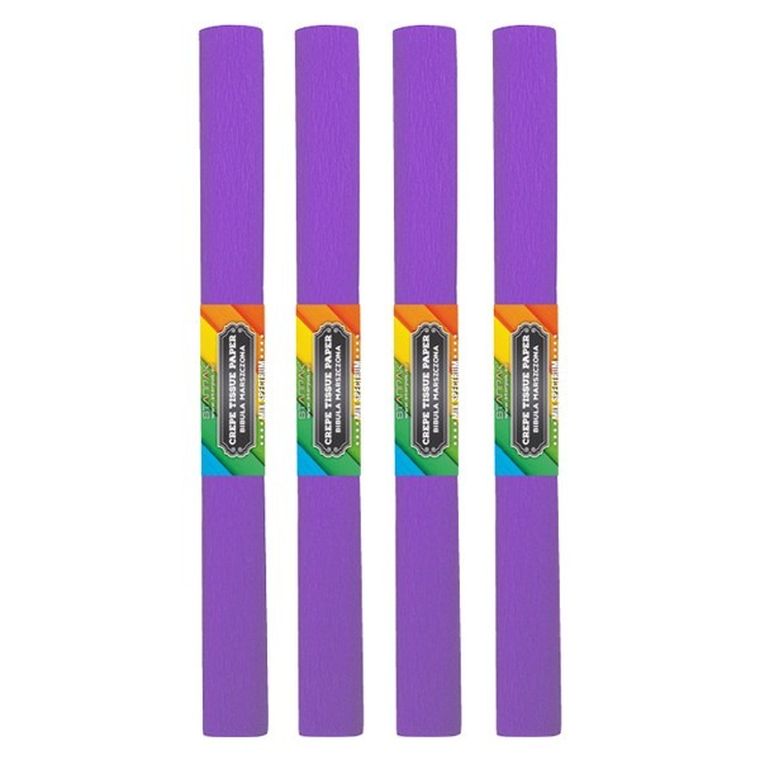 Starpak School, bibuła marszczona, 50-200 cm, purpurowa