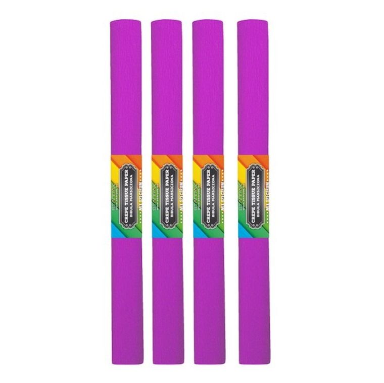 Starpak School, bibuła marszczona, 50-200 cm, różowa ciemna