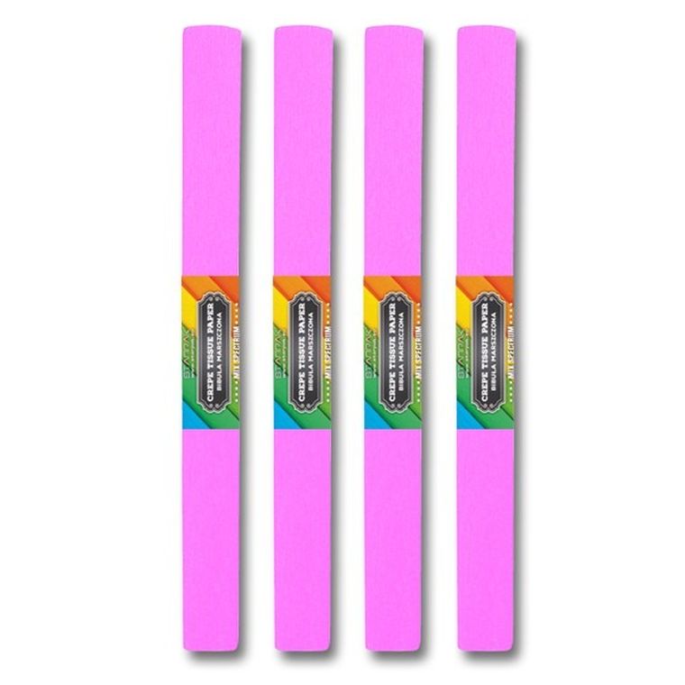 Starpak School, bibuła marszczona, 50-200 cm, różowa jasna