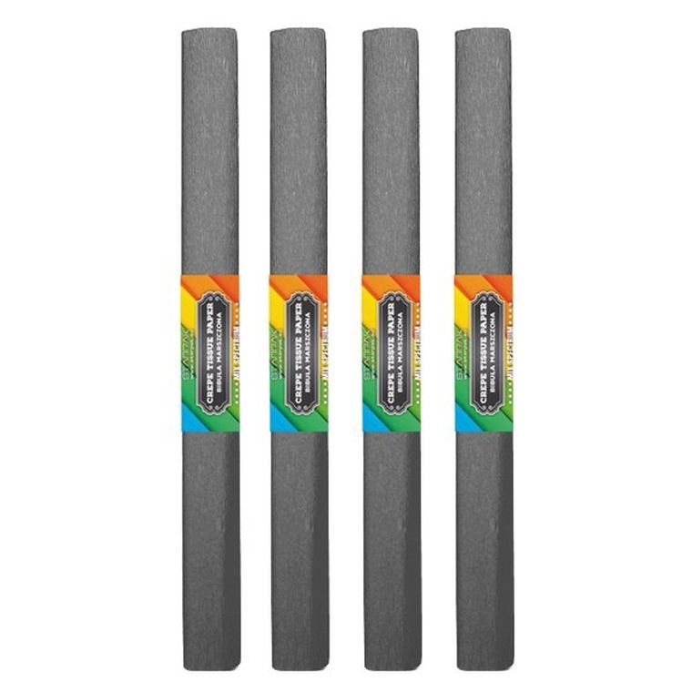 Starpak School, bibuła marszczona, 50-200 cm, szara