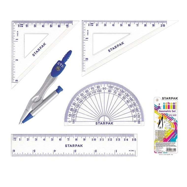 Starpak School, cyrkiel i przybory geometryczne, zestaw