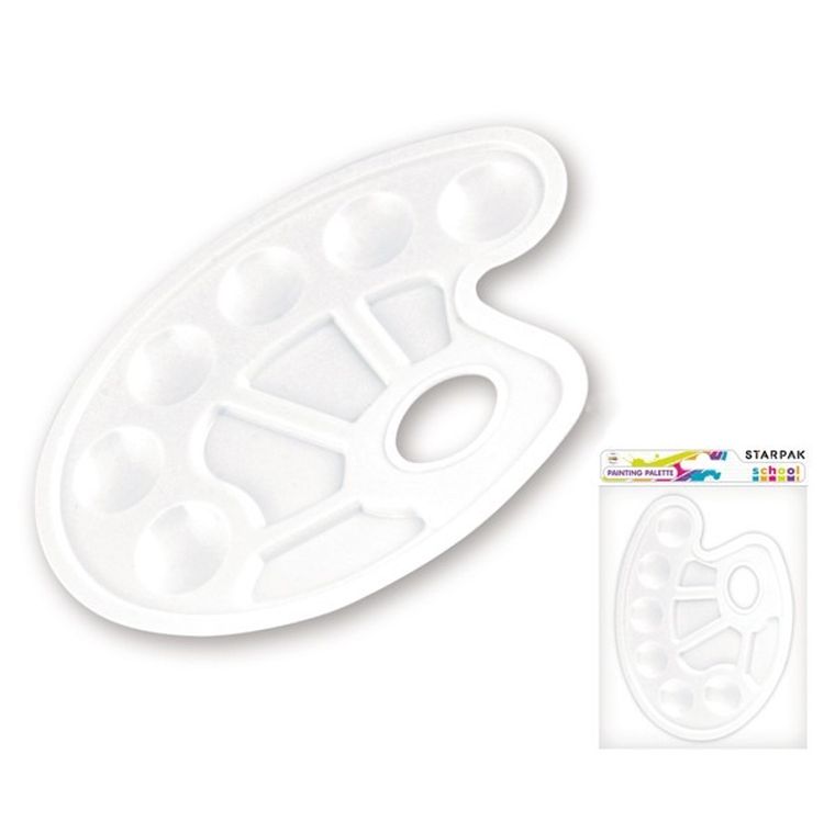 Starpak School, paleta do farb, plastikowa, owalna