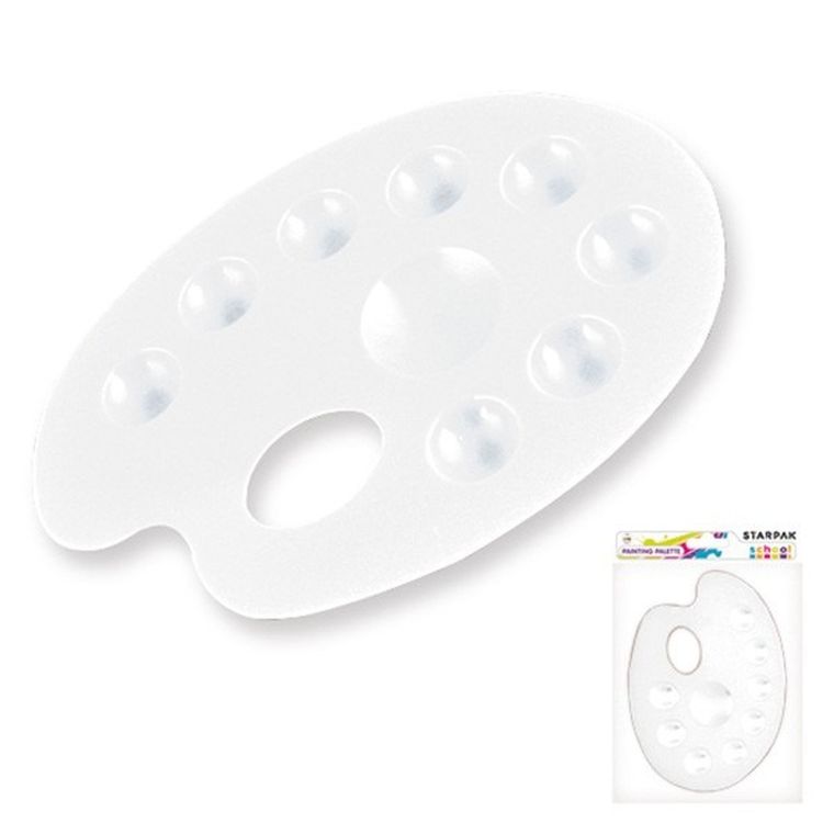 Starpak School, paleta do farb, plastikowa, owalna