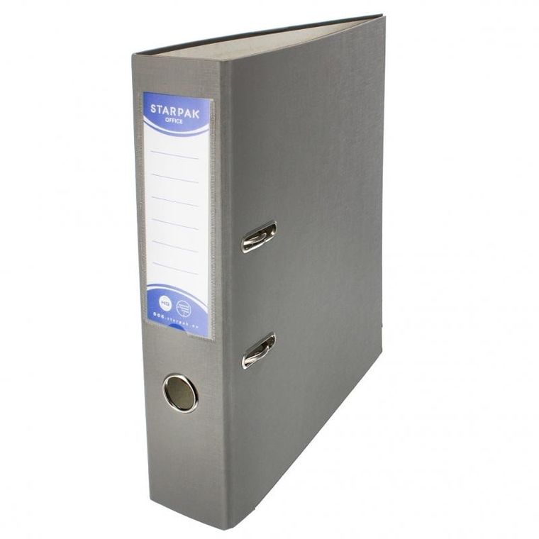 Starpak, segregator A4/75, okuty, popielaty