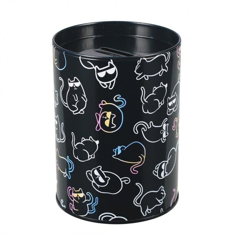 Starpak, skarbonka metalowa, okrągła, Kitty Holograf