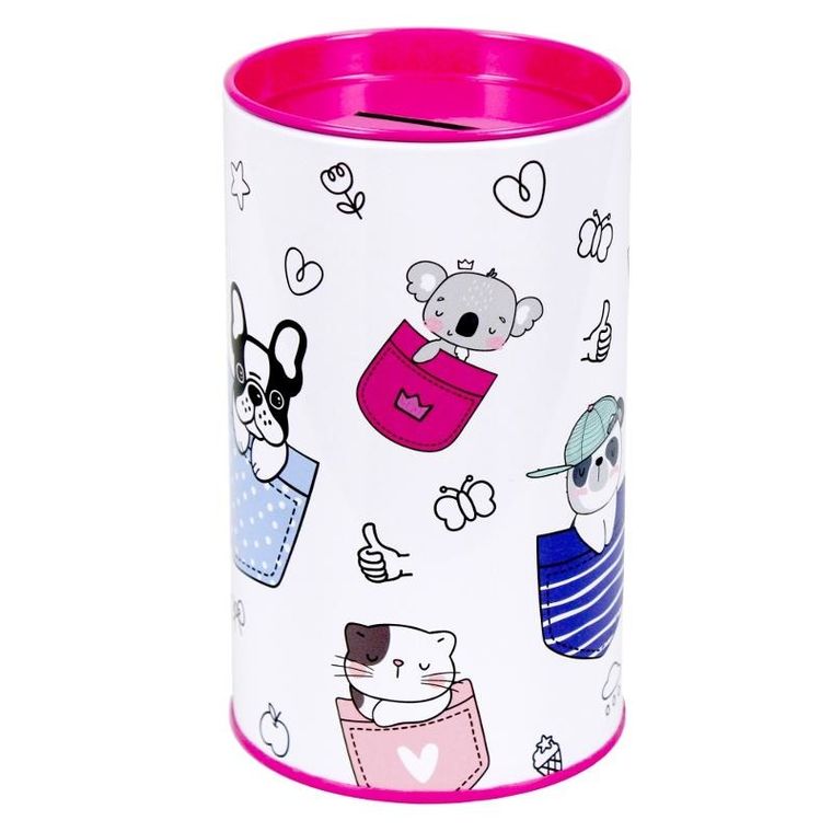 Starpak, skarbonka metalowa, okrągła, minisy