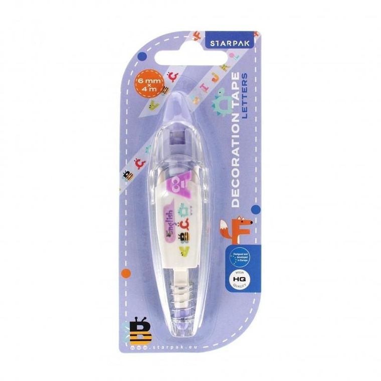 Starpak, taśma dekoracyjna, literki, 6 mm x 4 m