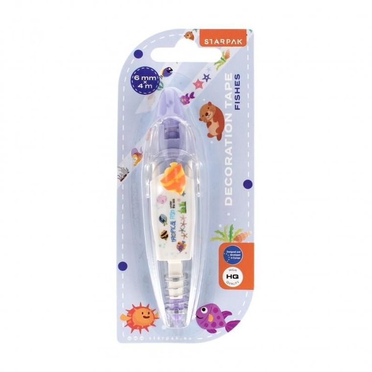 Starpak, taśma dekoracyjna, rybki, 6 mm x 4 m