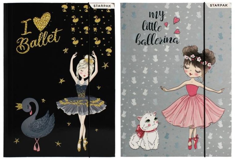Starpak, teczka z gumką A4, balerina, 1 szt.