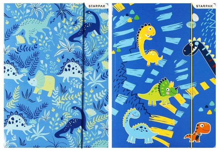 Starpak, teczka z gumką A4, Dino, 1 szt.