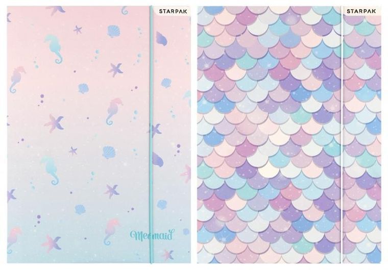 Starpak, teczka z gumką, A4, Mermaid, 1 szt.