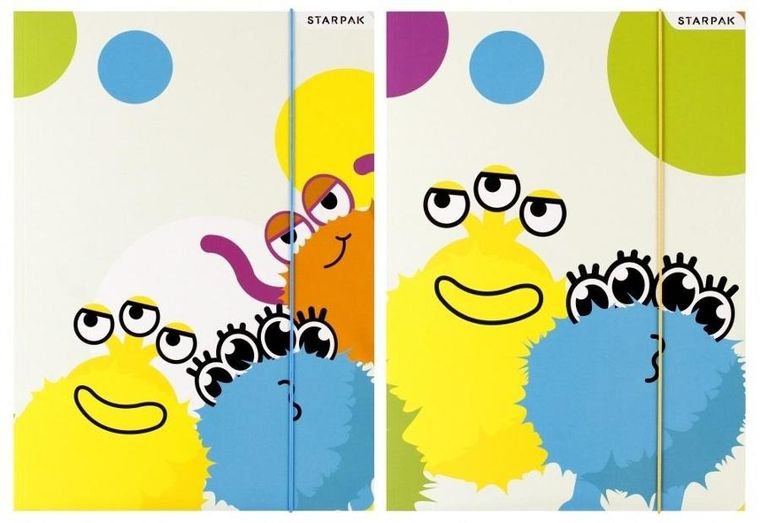Starpak, teczka z gumką A4, Monsters, 1 szt.