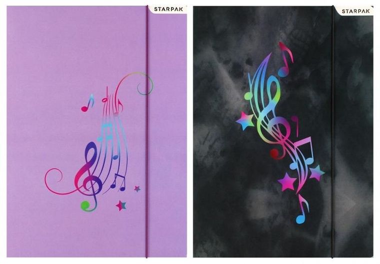 Starpak, teczka z gumką, A4, Music, 1 szt.