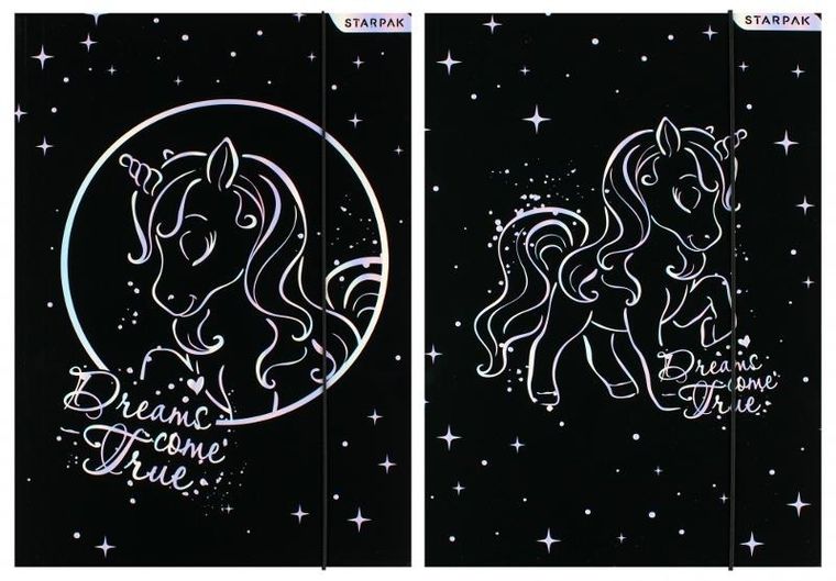 Starpak, teczka z gumką, A4, Unicorn, 1 szt.