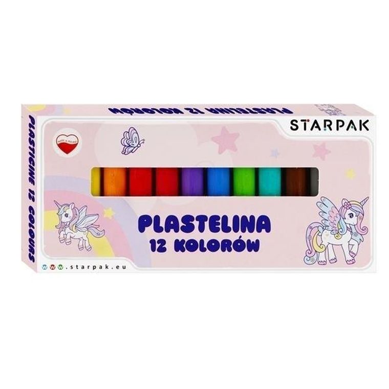 Starpak, Unicorn, plastelina, 12 kolorów