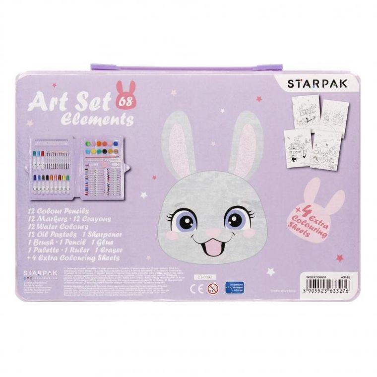Starpak, zestaw artystyczny, Rabbit, 68 elementów