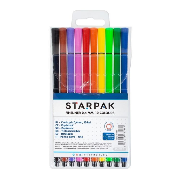 Starpak, zestaw cienkopisów, 10 kolorów